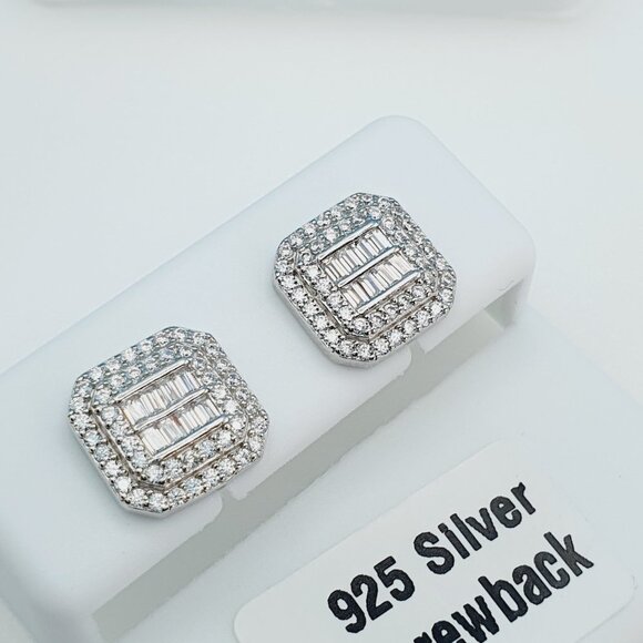 925 Sterling Silver Cubic Zirconia Earrings, U19254782 - Picture 9 of 11